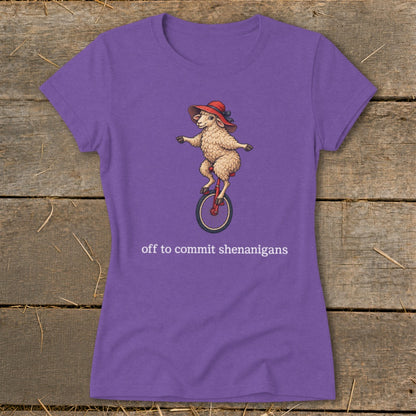 Off To Commit Shenanigans Ladies Tee