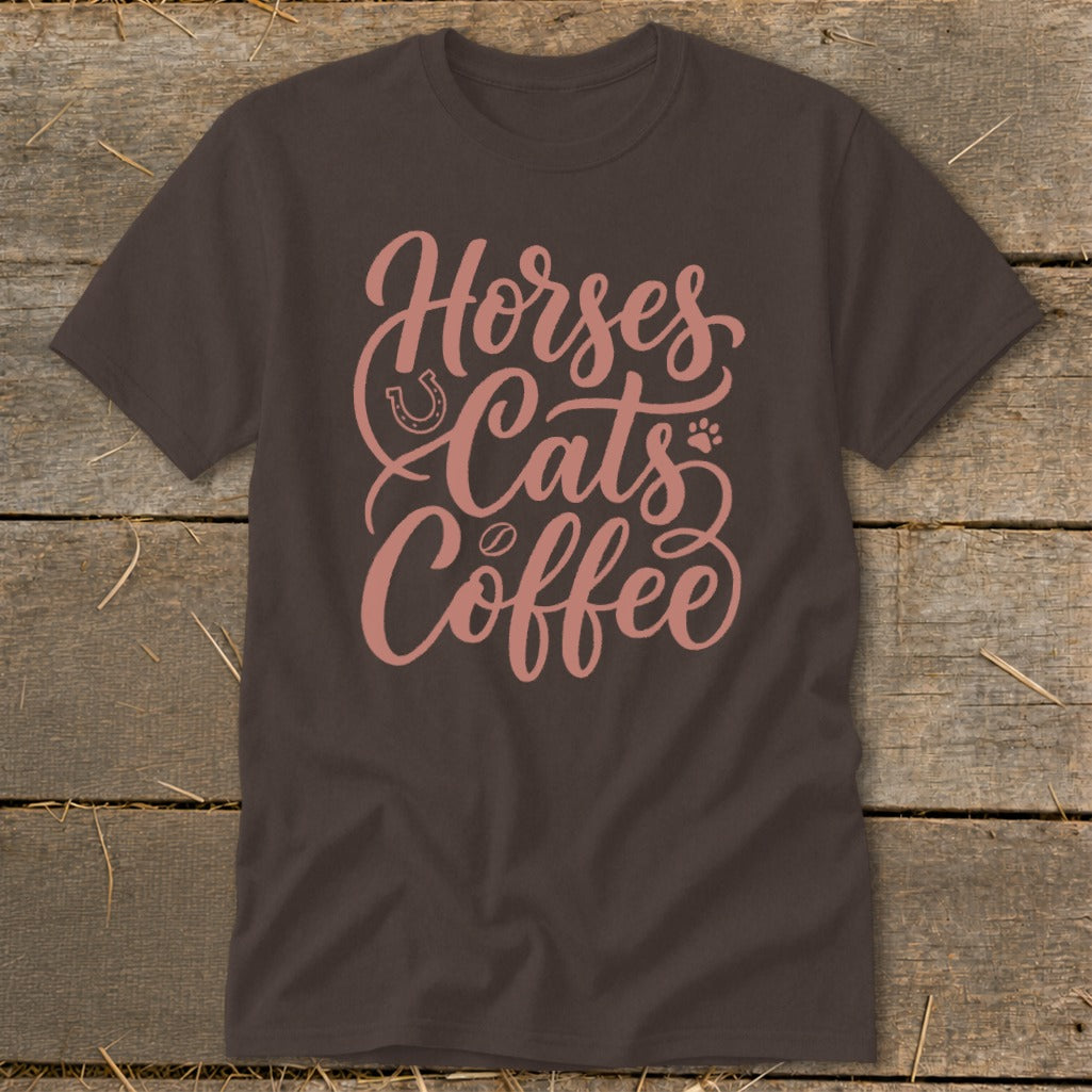 Horses, Cats & Coffee Classic Tee