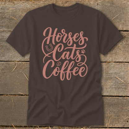 Horses, Cats & Coffee Classic Tee