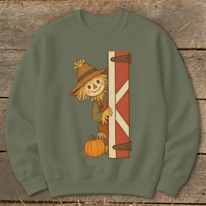 Peeking Scarecrow Sweatshirt