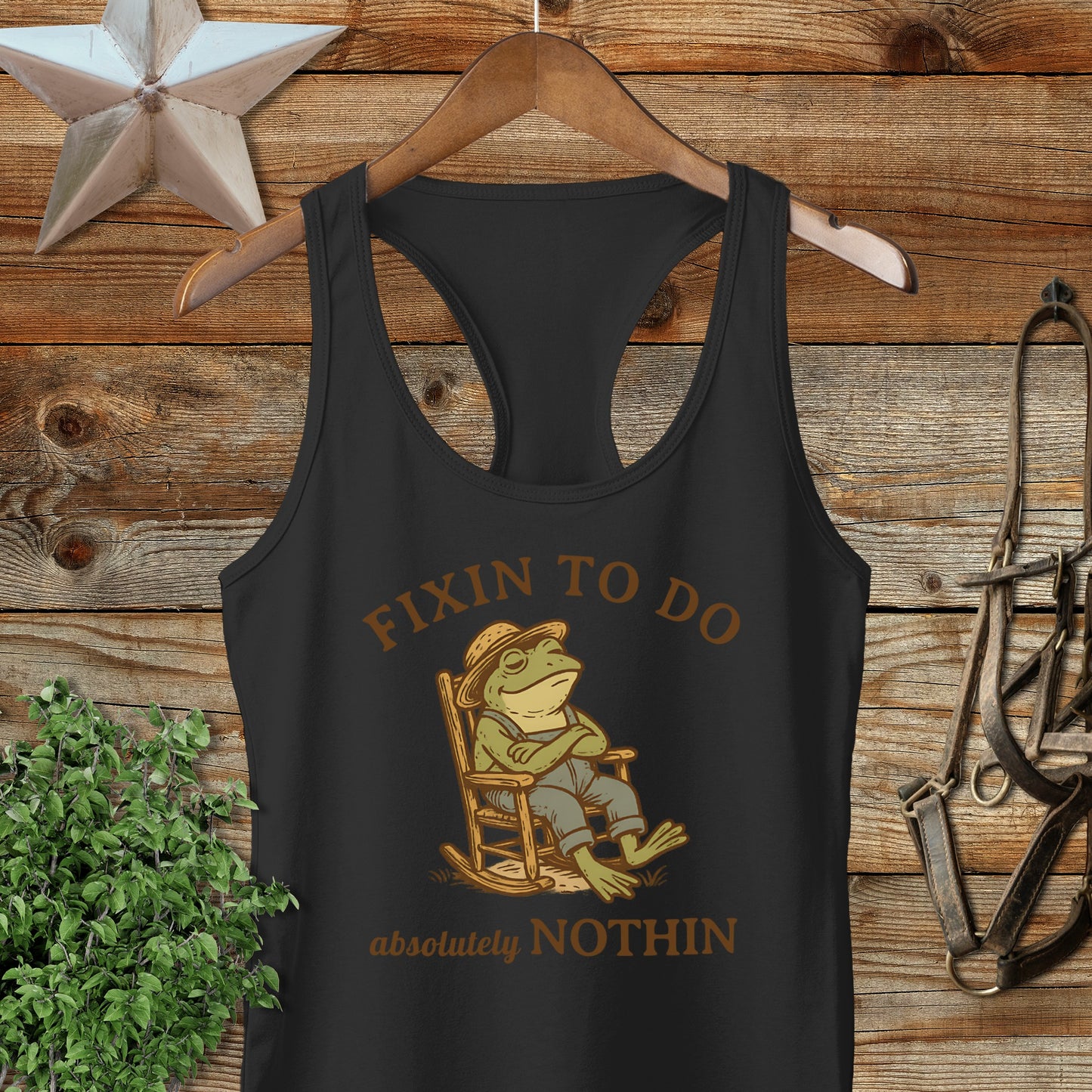 Fixin To Do Absolutely Nothin Frog Tank Top