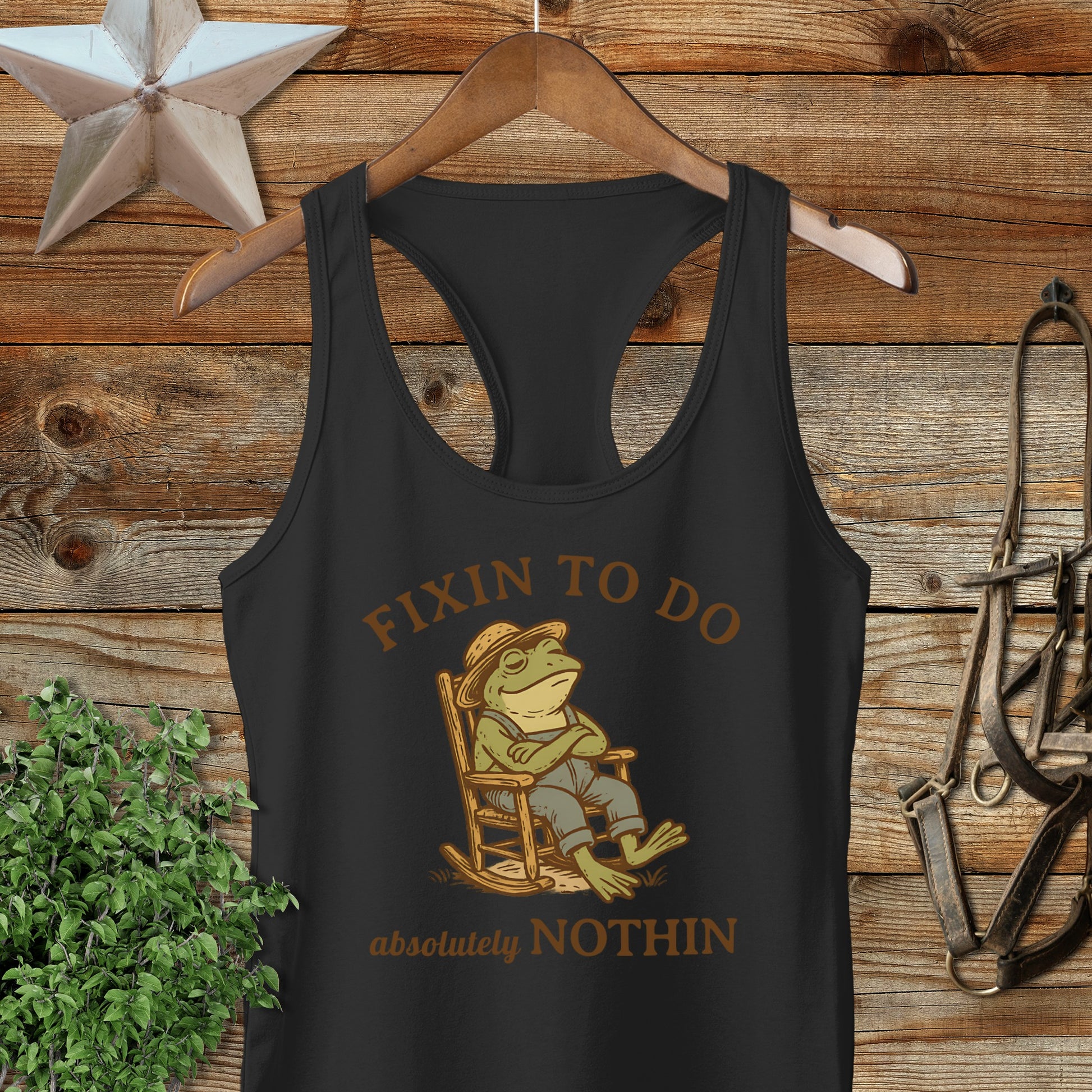 Fixin To Do Absolutely Nothin Frog Tank Top