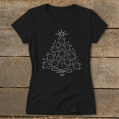 Elegant Cow Tree Ladies Tee