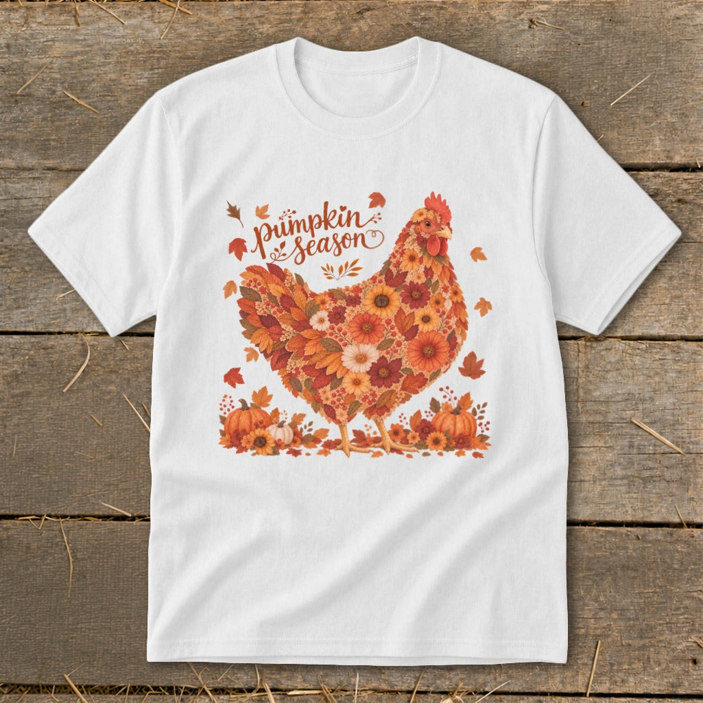Fall Floral Chicken Youth Tee