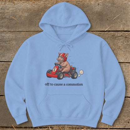 Off To Cause a Commotion Hoodie