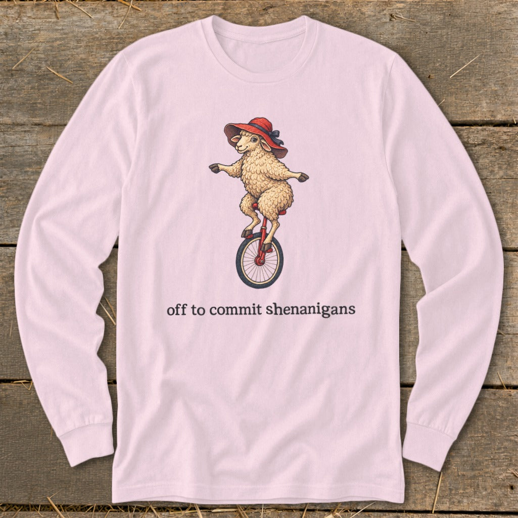 Off To Commit Shenanigans Long Sleeve Tee