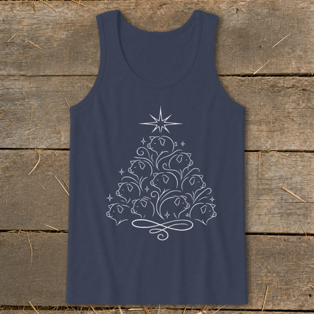 Elegant Pig Tree Tank Top
