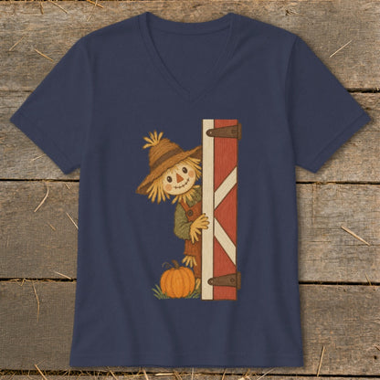 Peeking Scarecrow V-neck