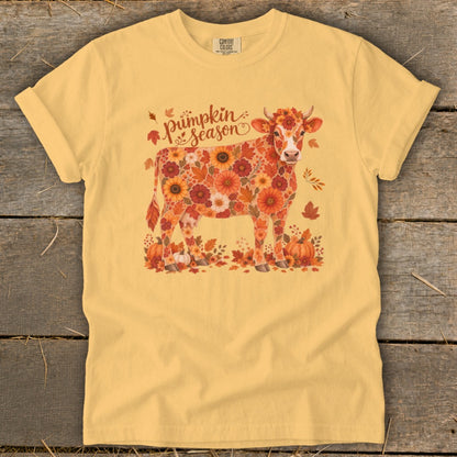 Fall Floral Cow Signature Tee