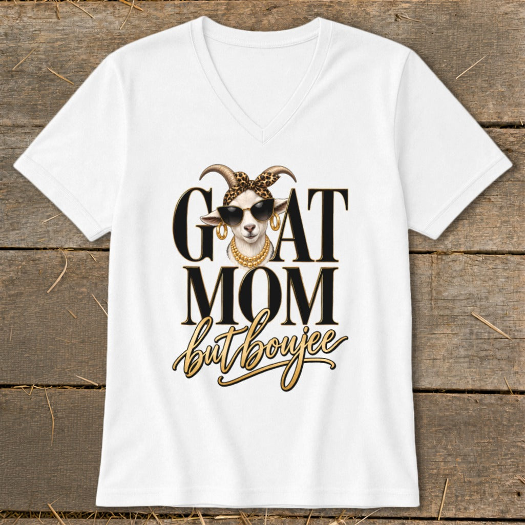 Goat Mom but Boujee V-neck