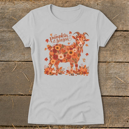 Fall Floral Goat Ladies Tee