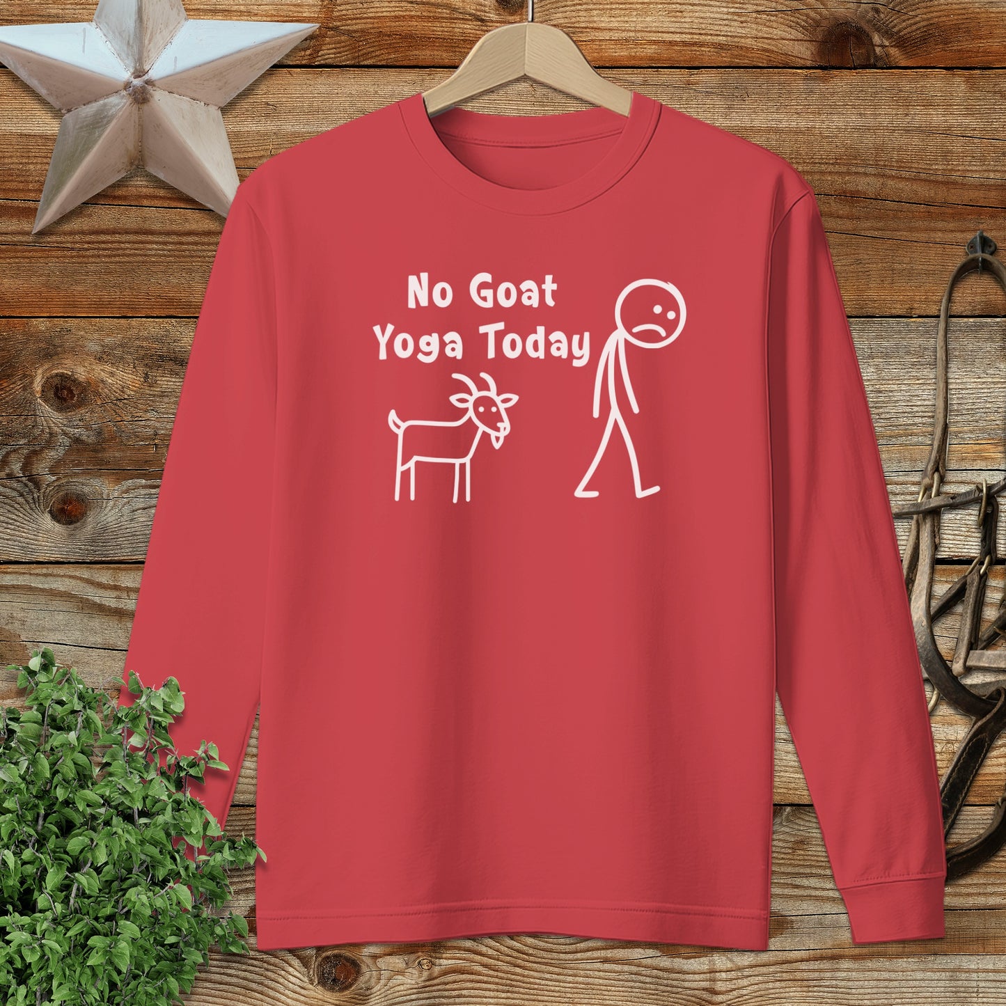 No Goat Yoga Today Cute Stick Figure Shirt