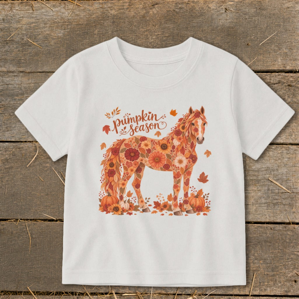 Fall Floral Horse Toddler Tee