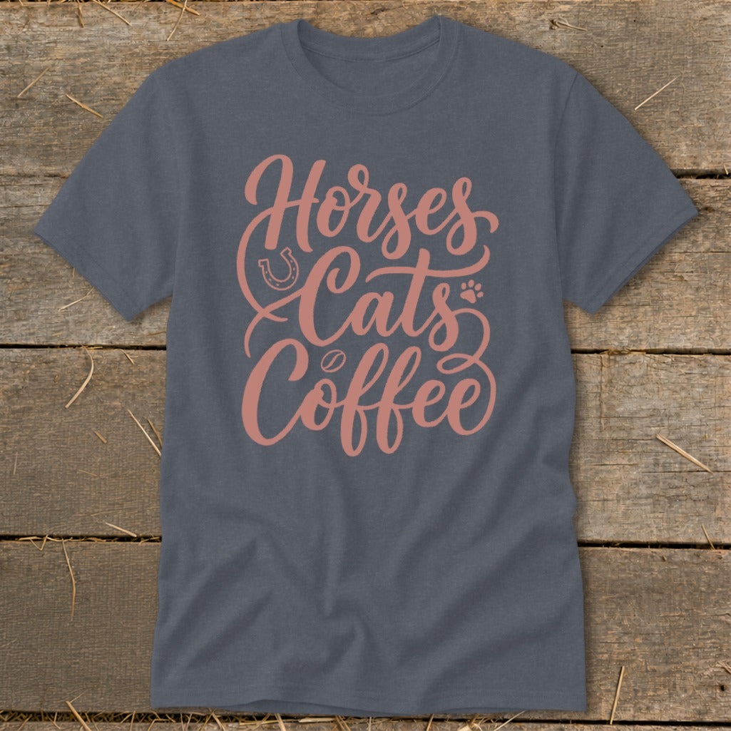 Horses, Cats & Coffee Classic Tee