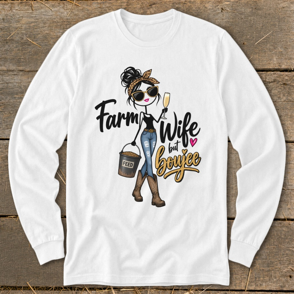 Boujee Farm Wife Long Sleeve Tee
