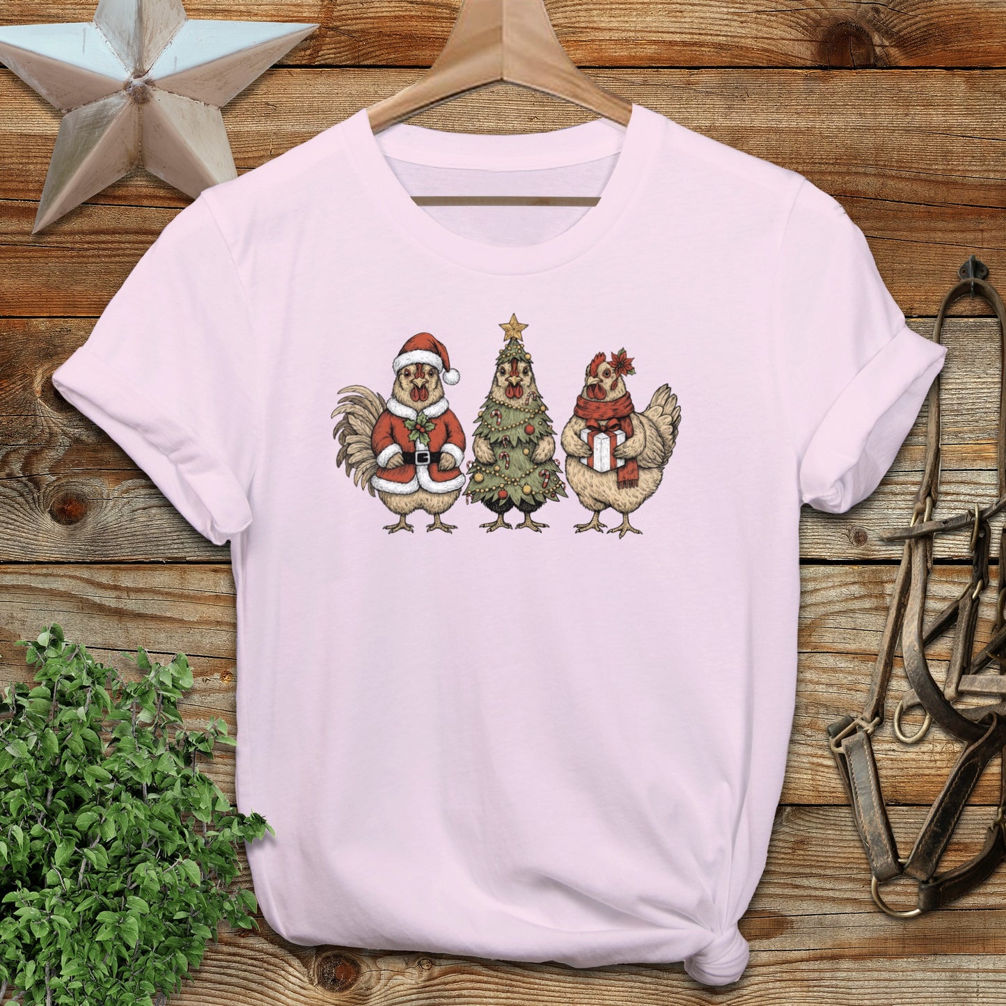 3 Chick Christmas Softstyle Tee