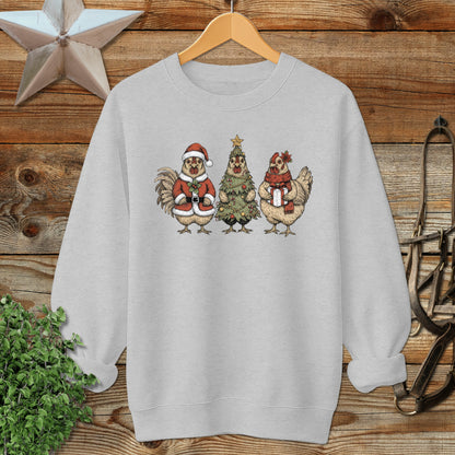 3 Chick Christmas Sweatshirt