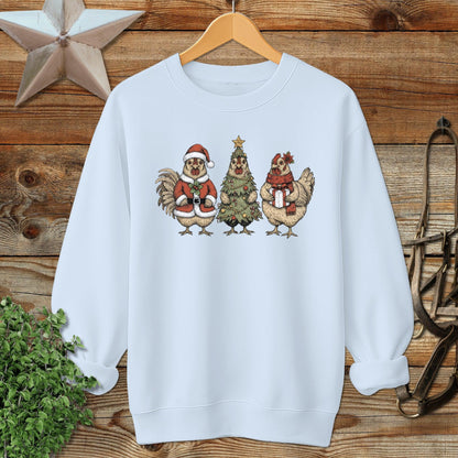 3 Chick Christmas Sweatshirt