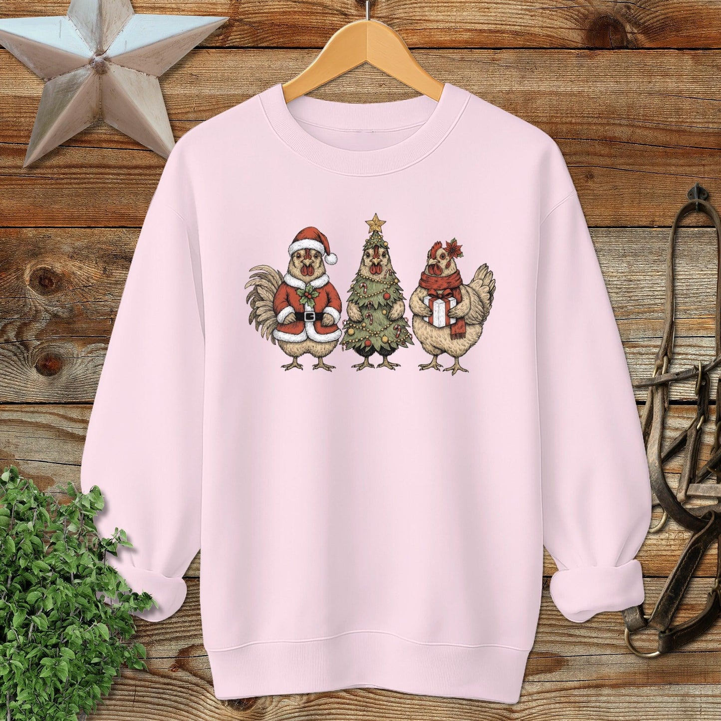 3 Chick Christmas Sweatshirt