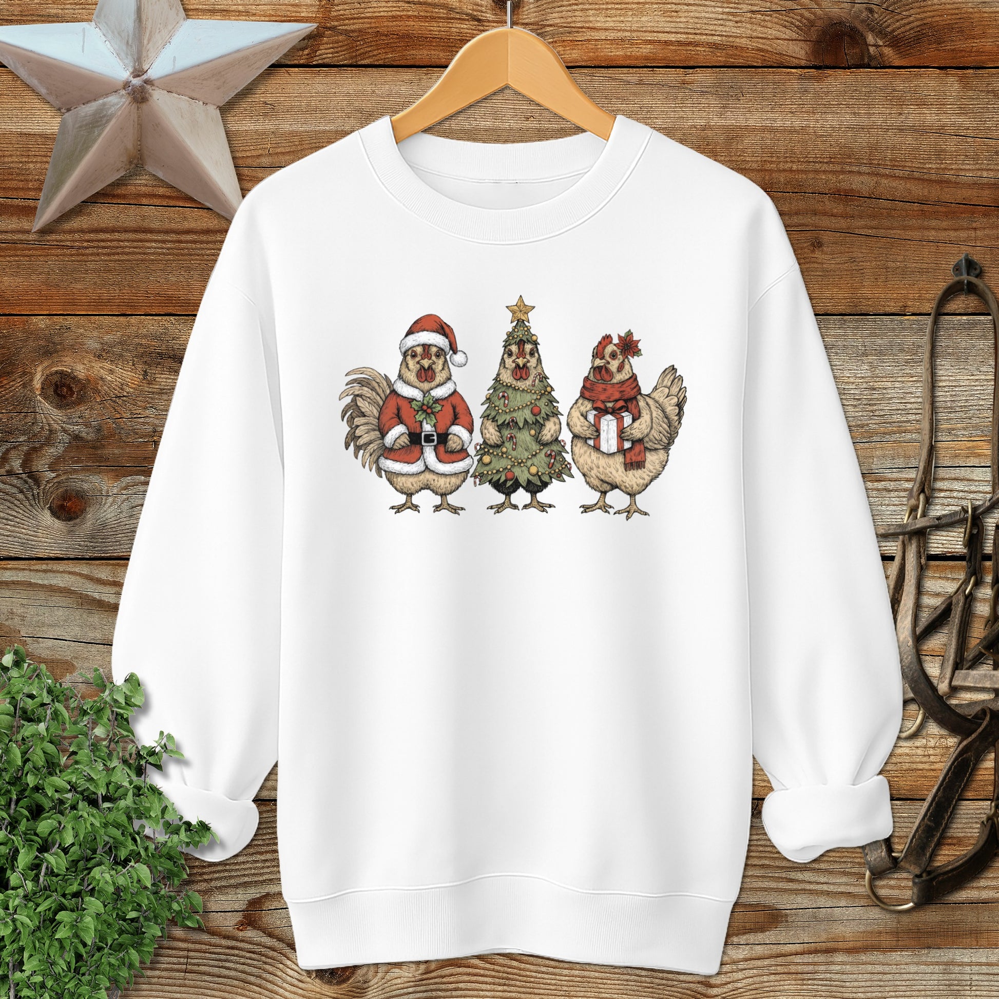 3 Chick Christmas Sweatshirt
