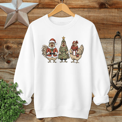 3 Chick Christmas Sweatshirt