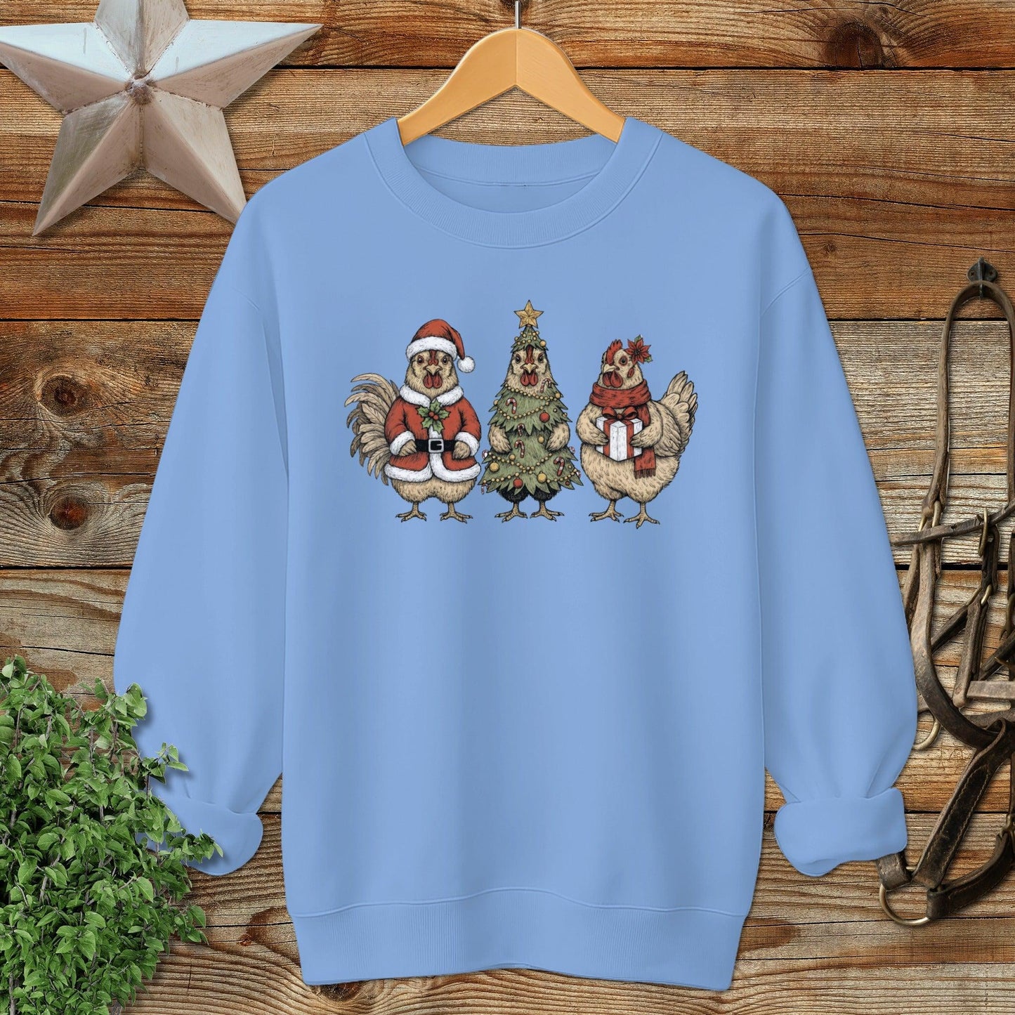 3 Chick Christmas Sweatshirt