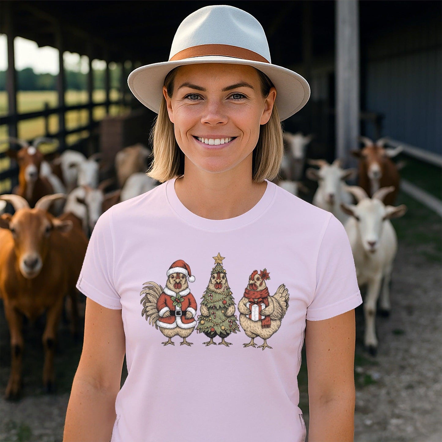 3 Chick Christmas T-shirt