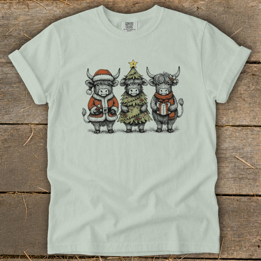 3 Cow Christmas Signature Tee