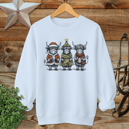 3 Cow Christmas Sweatshirt