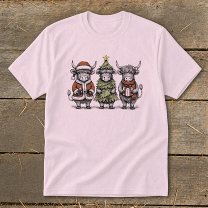 3 Cow Christmas Youth Tee