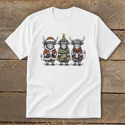 3 Cow Christmas Youth Tee