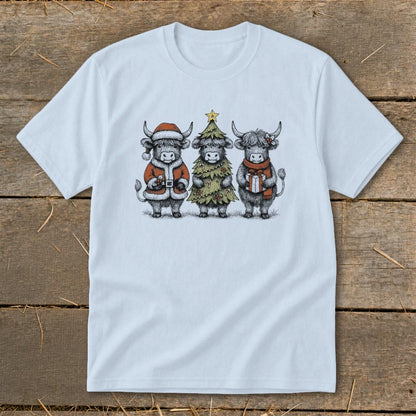 3 Cow Christmas Youth Tee