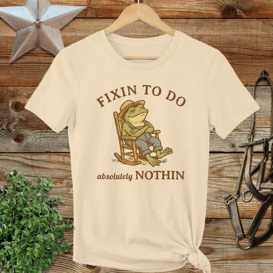Fixin to Do Absolutely Nothin Frog T-Shirt