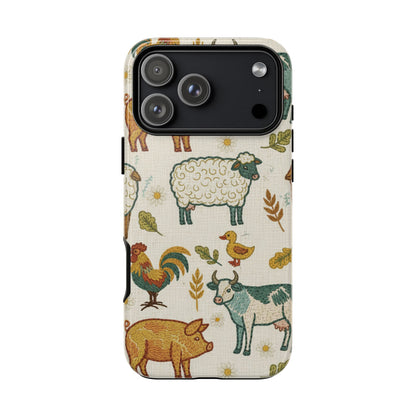 Folksy Farm Animals Phone Case