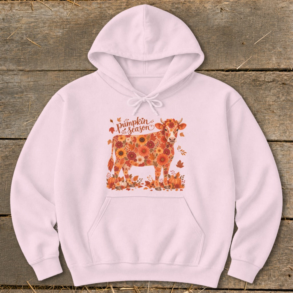 Fall Floral Cow Hoodie