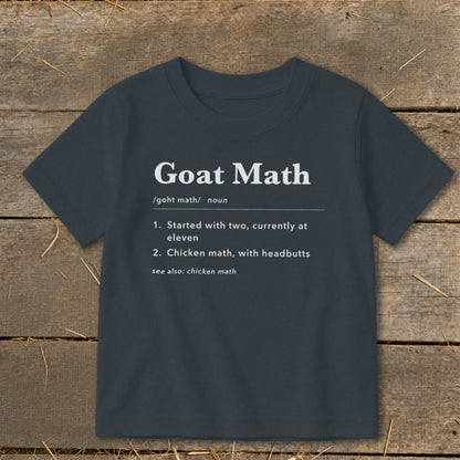 Goat Math definition with phrases "Started with two" and "Chicken math".