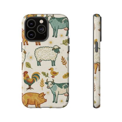 Folksy Farm Animals Phone Case