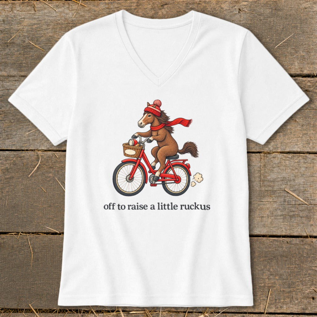 Off To Raise a Little Ruckus V-neck