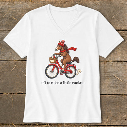 Off To Raise a Little Ruckus V-neck