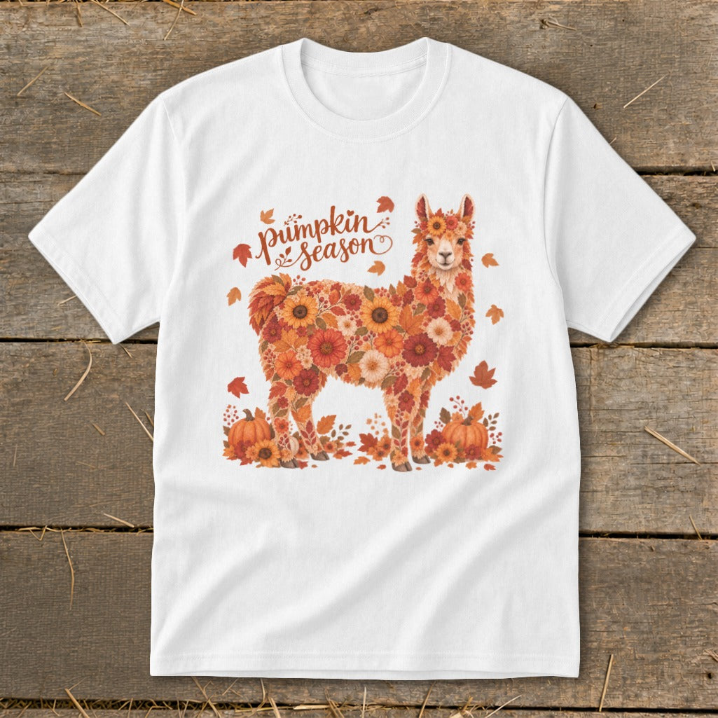 Fall Floral Llama Youth Tee