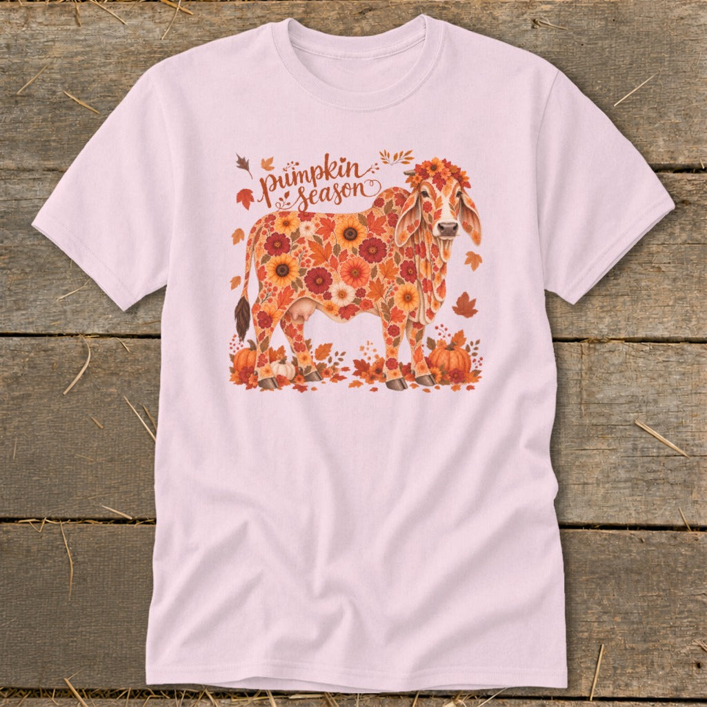 Fall Floral Brahman Cow Classic Tee