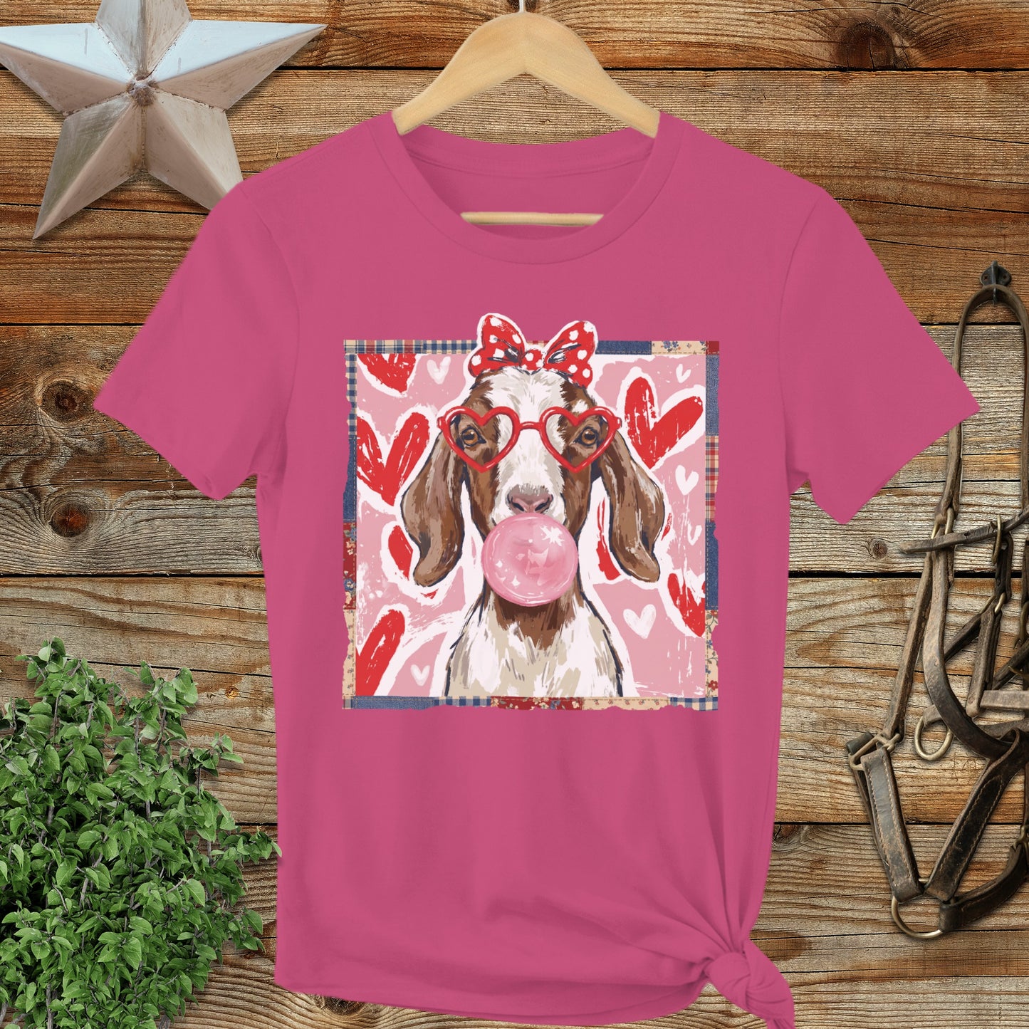 Whimsical Valentine - Floppy Ear Goat Ladies Tee