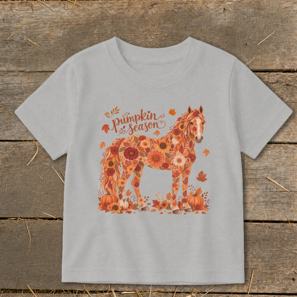 Fall Floral Horse Toddler Tee
