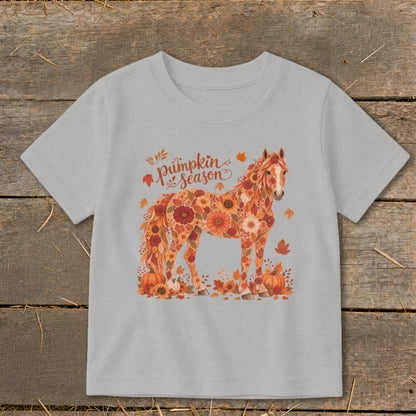 Fall Floral Horse Toddler Tee