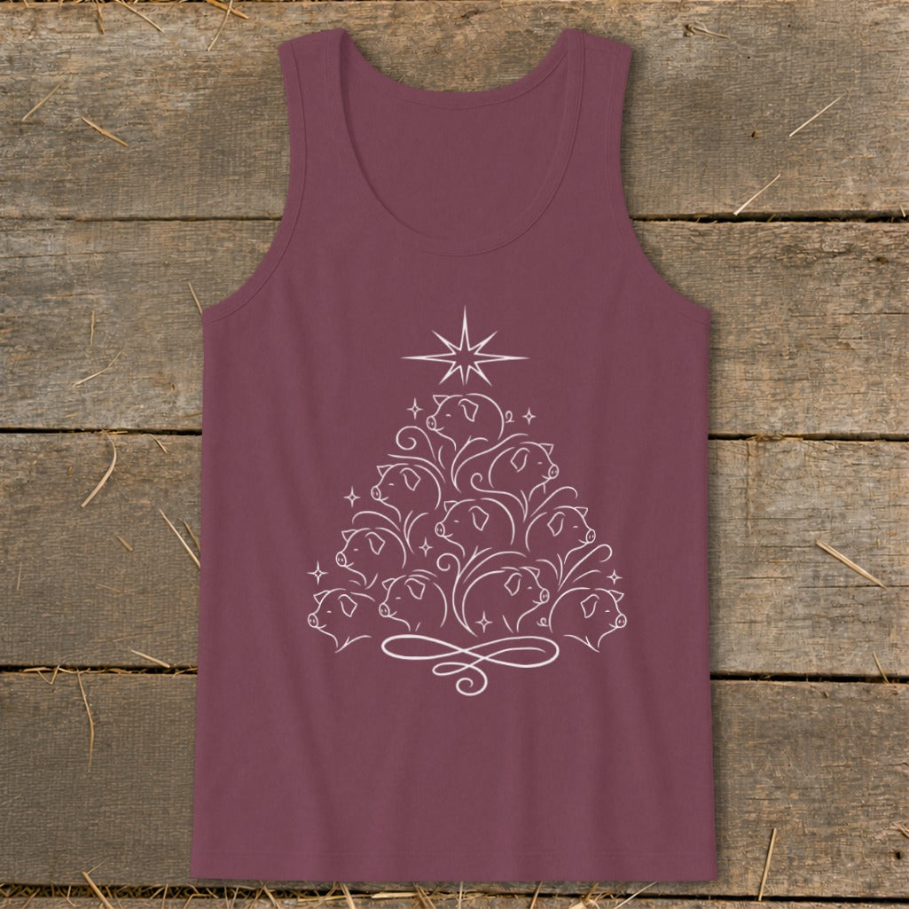 Elegant Pig Tree Tank Top