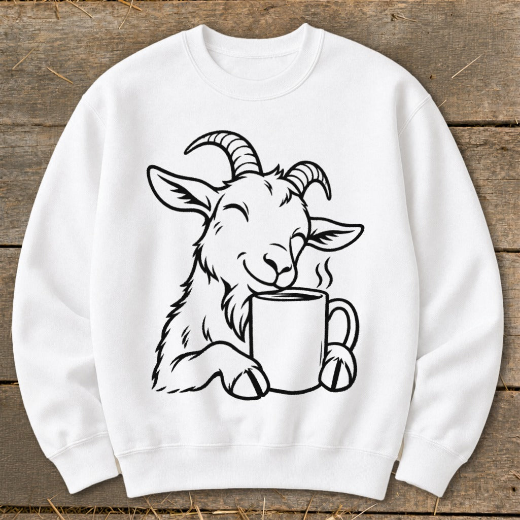 Morning Coffee Goat Sweatshirt