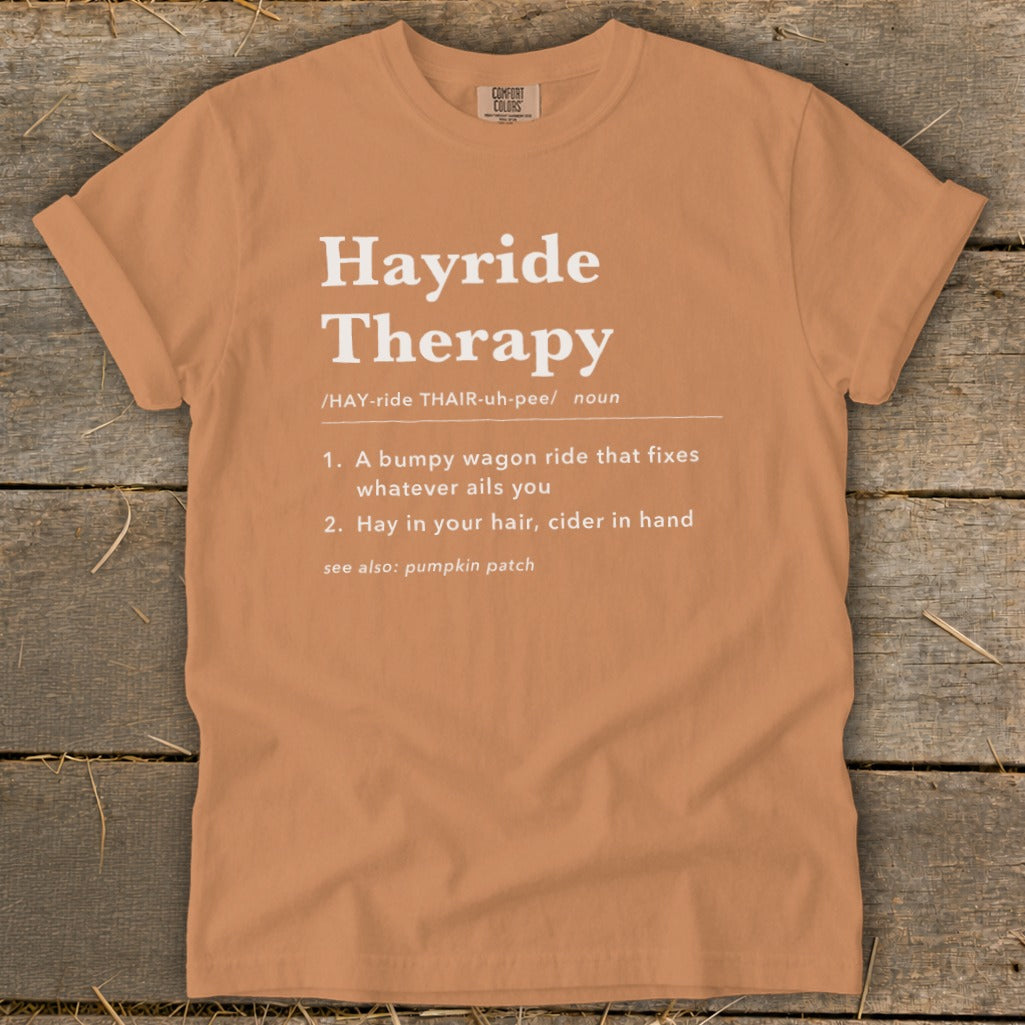 Hayride Therapy Definition Signature Tee