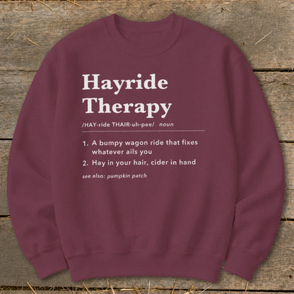 Hayride Therapy Definition Sweatshirt