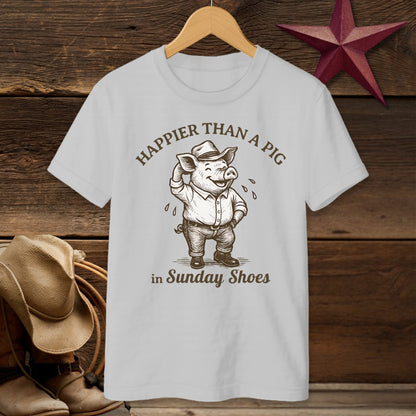 Happier Than a Pig in Sunday Shoes T-Shirt