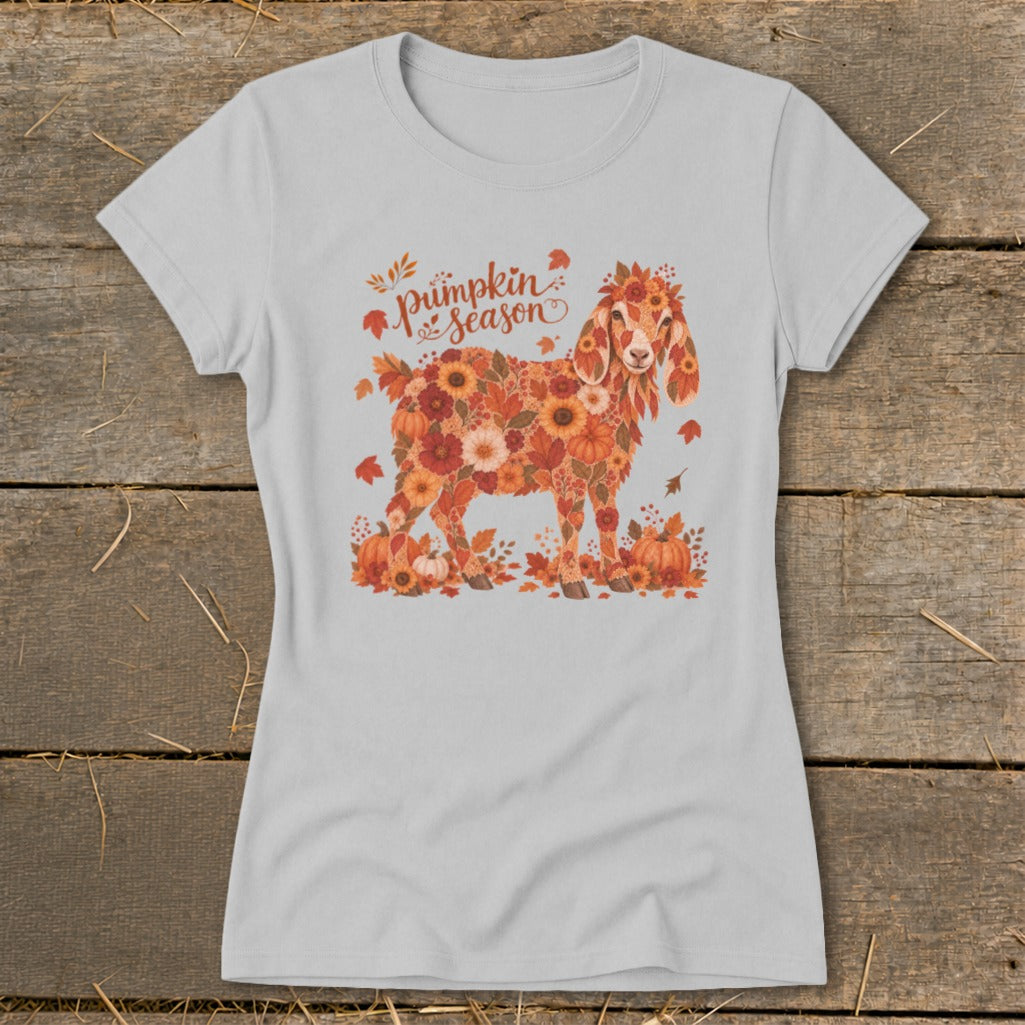 Fall Floral Nubian Goat Ladies Tee